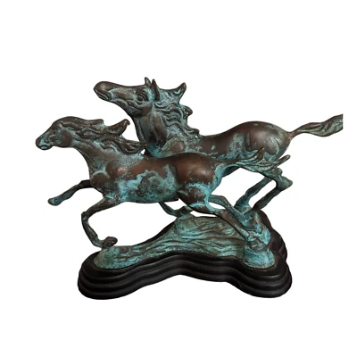 Heavy Sculpture - Running Horses  - Image 1 of 4