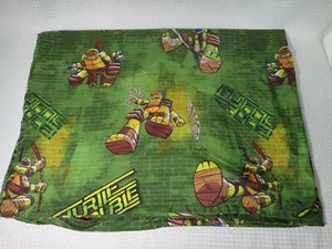 Teenage Mutant Ninja Turtles Twin Flat Sheet 95"x64" Nickelodeon Turtle Trouble - Picture 1 of 5