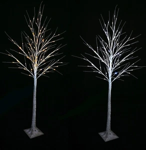 1.8m WARM / COOL WHITE BIRCH Twig TREE 96 LED Outdoor Christmas Xmas Lights - Picture 1 of 3