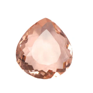 Pink Rose Quartz 60.00CT Pear Bold Shape Lab Created Hydrothermal for Necklace - Picture 1 of 8