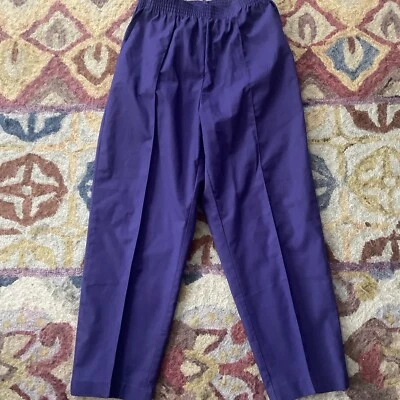 Crest Scrub Pants Size Medium Purple Style 112 Elastic Waist - Image 1 of 4