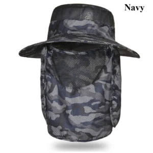 Men Outdoor Bucket Sun Hat UV Protection Fishing Hiking Cap Face Neck Flap Cover - Picture 1 of 17