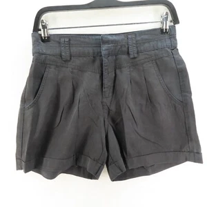 JUST JEANS Women's Sz 8 Casual Black Denim Shorts Zip Fly - Picture 1 of 12