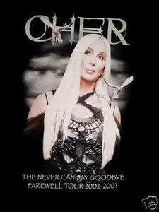 2002-NEVER CAN SAY GOODBYE-ADDIO-CHER MAGLIA NERA-M - Foto 1 di 1