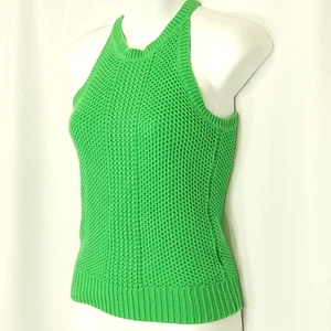 LILLY PULITZER Spring Green Sweater Sleeveless Halter Tank Extra Small - Picture 1 of 8