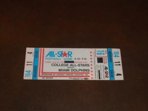 1974 COLLEGE ALL STARS VS MIAMI DOLPHINS FULL TICKET - Bild 1 von 2