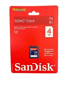 SanDisk 4GB Secure Digital High Capacity (SDHC) Card - New Sealed
