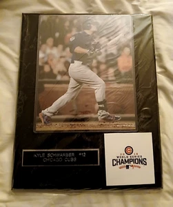 Kyle Schwarber-12 x15 Cubs World Series Plaque-With Photo/Engraved Plate - Picture 1 of 2