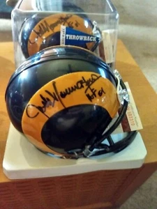 jack youngblood Autographed LA Rams Mini Helmet JSA Cert - Picture 1 of 2