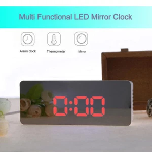 Time Display Multi-function Clock Led Rectangular Red Light USB Radio - Picture 1 of 11