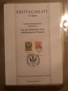 Safe Album 46 Erstagsblätter aus den Jahren 1978 -1986 Briefmarken Deutsche Post - Bild 1 von 15