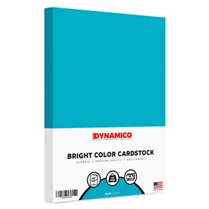 Blue Bright Color Cardstock Paper, 65lb Cover (176gsm), 8.5 x 11, 50 Sheets - Picture 1 of 8