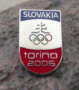 2006 Turin Torino Winter Olympic Games Rings Official Slovakia Team Pin Badge - Picture 1 of 4