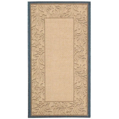 Alfombra SAFAVIEH Exterior CY2666-3101 Patio Natural/Azul Foto 1 de 4