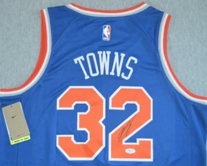 Karl Anthony Towns Autographed Signed Jersey PSA COA NBA New York Knicks - Picture 1 of 8