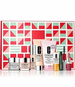 CLINIQUE Festive Favorites FELIZ Caja de Vacaciones Maquillaje 8 piezas Tamaño Completo En Caja NUEVO - Imagen 1 de 4