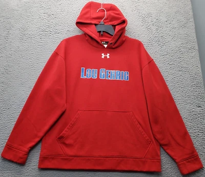 MLB New York Yankees Under Armour Sudadera con Capucha Béisbol Deportes Unisex Rojo Lou Gehrig 4 Foto 1 de 4