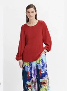 ELK Kvast Top Paprika Colour Shimmer Cuff Detail Women’s Size 8 AU - BNWT - Picture 1 of 7