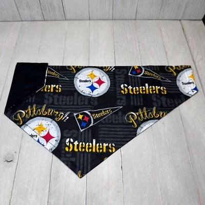 Pittsburgh Steelers Reversible Over the Collar Cotton Dog Bandana - Imagem 1 de 4