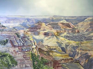 Large 24x30 Original Watercolor painting of the Grand Canyon - Picture 1 of 2