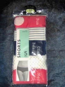 5 PACK LADIES SHORTS BEACH THEME - SIZES 6 - 22 - Picture 1 of 2