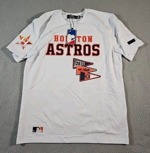 T-shirt MLB Pro Standard uomo Houston Astros bianca logo scritto casual taglia M - Foto 1 di 15