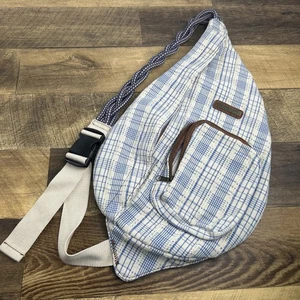 Union Bay Sling Bag blau kariert Rucksack Crossbody Seil Riemen Handtasche - Bild 1 von 19