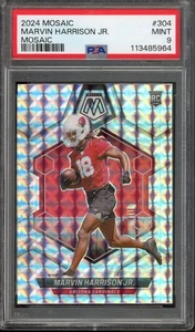 Mosaico Panini 2024 MARVIN HARRISON JR #304 RC Rookie Prizm PSA 9 Cardinals - Imagen 1 de 2
