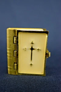 Vintage GP Brass Miniature Bible B‑3758 – Hinged w/ Clasp & Readable Text - Imagen 1 de 9