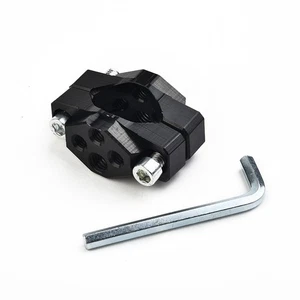 1*Motorcycle Handlebar Bumper Mount Bracket Clamp For LED Spot Fog Light - Black - Picture 1 of 20