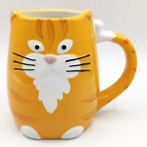 Orange Kitty Katze 3D Kaffeebecher - 16 Unzen Tasse Geschenk Becher Tee Kaffee Getränk Tasse - ETIKETT - Bild 1 von 6