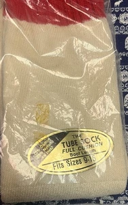 Vintage The Tube Socke Thermoisoliert Elfenbein mit roter Stiefellänge gepolstert - Bild 1 von 8