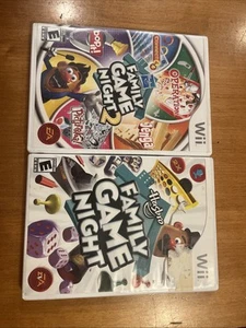 Hasbro Familienspiel 1 & 2 Lot (Nintendo Wii, 2010) CIB mit Handbuch getestet - Bild 1 von 5