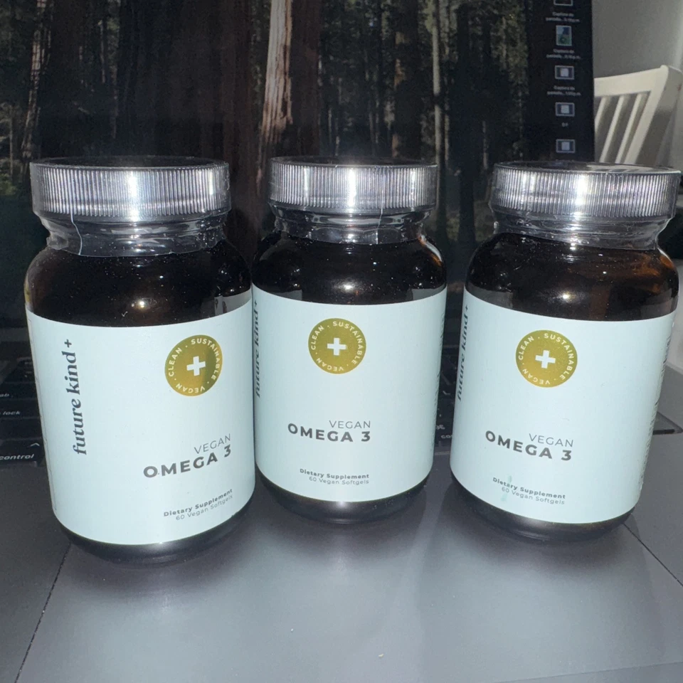 future kind Vegan Omega 3 -60 Softgels Exp 11/26 (2pack New