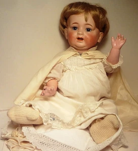 um 1915 MORIMURA BROS. Biskuit JUNGE PUPPE #2 - MB - #10 - GELENKKÖRPER mit toller Kleidung - Bild 1 von 23