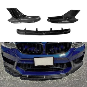 For BMW 5 Series F90 M5 PRE 2017-2020 Carbon Fiber MP Style Front Bumper Lip - Picture 1 of 7