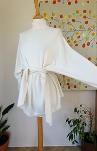 $595 ZIMMERMANN Espionage tie waist Cream Wool & Cashmere jumper size 3 UK L - Picture 1 of 18