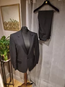 Vintage 80s Skopes Wool Blend Black Tuxedo 2PC Suit - C 38" 38R W 34" 34S - Picture 1 of 24