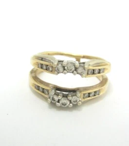 BEAUTIFUL LADIES 14K YELLOW GOLD ROUND DIAMOND WRAP ENHANCER RING   .50CT.  5.6G - Picture 1 of 10