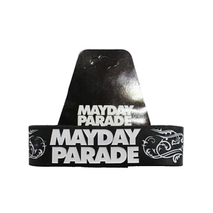 Mayday Parade Black & White Silicone Bracelet #B2094 - Picture 1 of 2