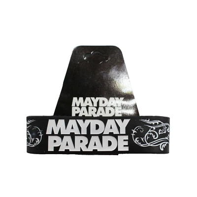 Mayday Parade Black & White Silicone Bracelet #B2094 - Image 1 of 2