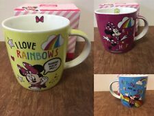 Disney Mug Minnie Mouse Mug Coffee Tea Ceramic Cup - 3 Colours Pink Yellow Blue