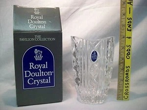 NEU! Royal Doulton 6" Kristallglas Taschenvase Pavillon Kollektion Germany - Bild 1 von 3