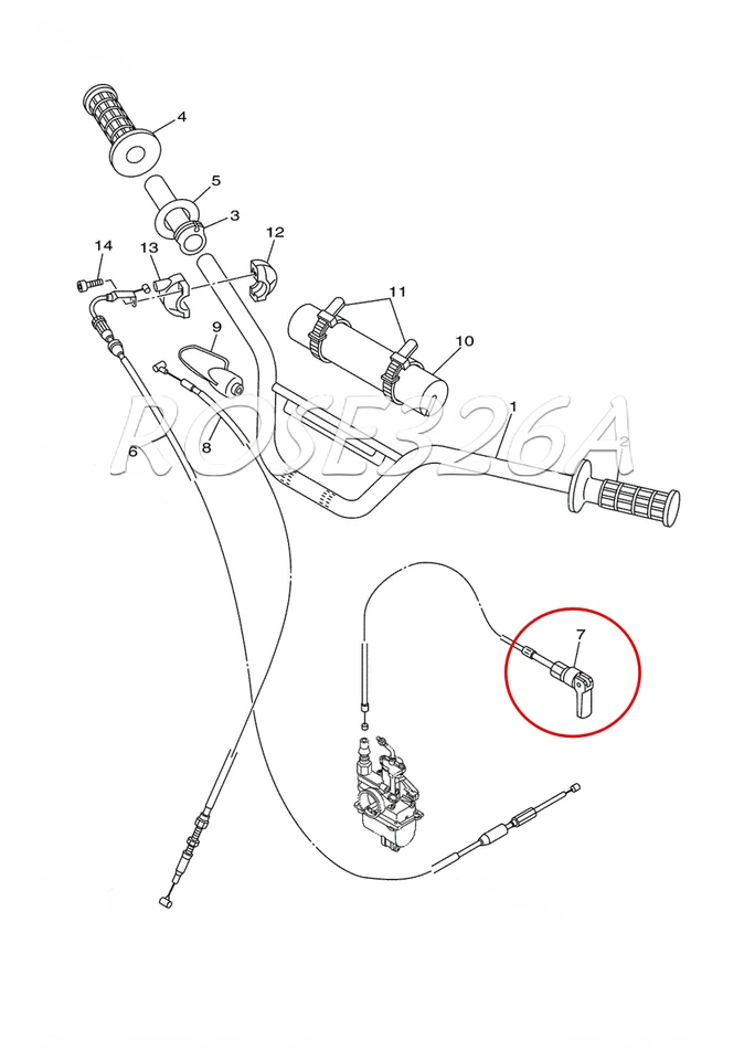 Starter Choke Cable For Yamaha TTR90 TTR90E 2000-2007 - Image 1 of 1