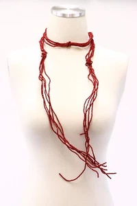 NWT$2145 Brunello Cucinelli Sparkly Diamond-Cut Beaded Coiled Wrap Necklace A176 - Picture 1 of 6