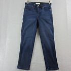 Madewell Jeans Womens Blue 26P Denim Mid Rise Stovepipe Straight Leg Whiskers