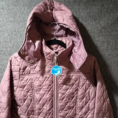NUEVO CON ETIQUETAS Pacific Trail Acolchado Diamante Mujer Abrigo Chaqueta Pequeña Lila Tiza Púrpura Foto 1 de 4
