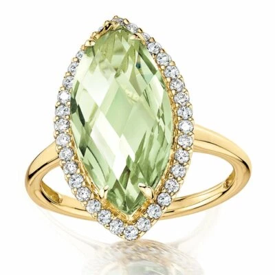 Fashion Women 3 Colors Gemstone 18k Yellow Gold Filled Wedding Ring Size 6-10 - Image 1 of 2