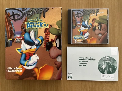 RARE Disney Donald Duck Goin Quakers Quack Attack PC Big Box Ubisoft 2000 UK Ver - Image 1 of 4