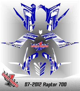 Graphics Kit for YAMAHA RAPTOR 700 (2006-2012) 700R CUSTOM Decal KIT OEM2 - Picture 1 of 1